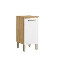 Balcão De Cozinha 1 Porta 0,40 Cm Com Tampo Ametista Kits Parana Freijó Supremo - 1