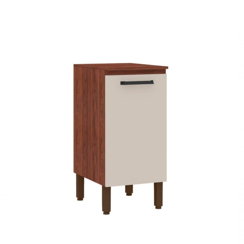 Balcão De Cozinha 1 Porta 0,40 Cm Com Tampo Ametista Kits Parana Nogueira Off White-tpnogueira - 1