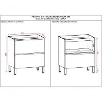 Balcao De Cozinha 1 Porta Bascular 1 Gaveta 0,80 Cm Art Kits Parana Vanilla-vanilla - 2