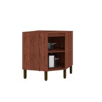 Balcão De Cozinha De Canto Oblíquo Com Tampo Ametista Kits Parana Nogueira Off White-tpnogueira - 2