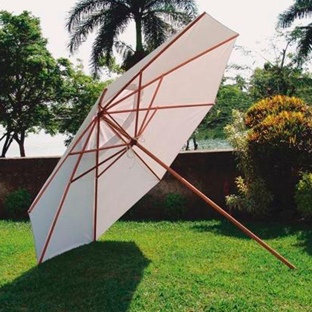 Conjunto De Jardim Com Mesa Giratória 6 Cadeiras Piscina Fênix + Ombrelone Bege - 4