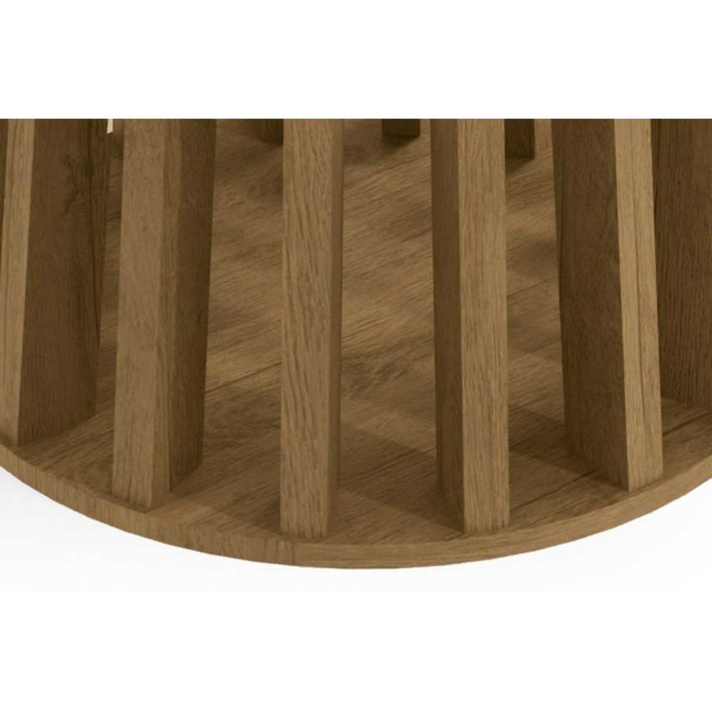 Mesa de Sala Jantar Lavanda + Tampo Madeirado c/ Vidro 135x105cm Nogueira/Off White - Kappesberg - 4