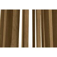 Mesa de Sala Jantar Lavanda + Tampo Madeirado c/ Vidro 135x105cm Nogueira/Off White - Kappesberg - 2