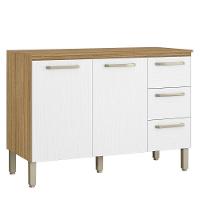 Balcão Gabinete De Pia 120 Cm Com Tampo Ametista Kits Paraná Freijó Supremo - 1