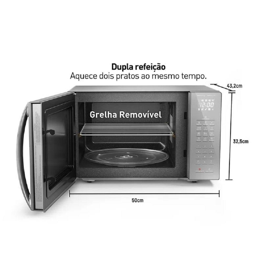 Micro-ondas Panasonic Tecnologia 34L Inox 110v Nn-st67lsrun - 3