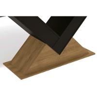 Mesa de Sala Jantar Amora + Tampo Madeirado c/ Vidro 160x90cm Freijó/Bronze - Kappesberg - 2