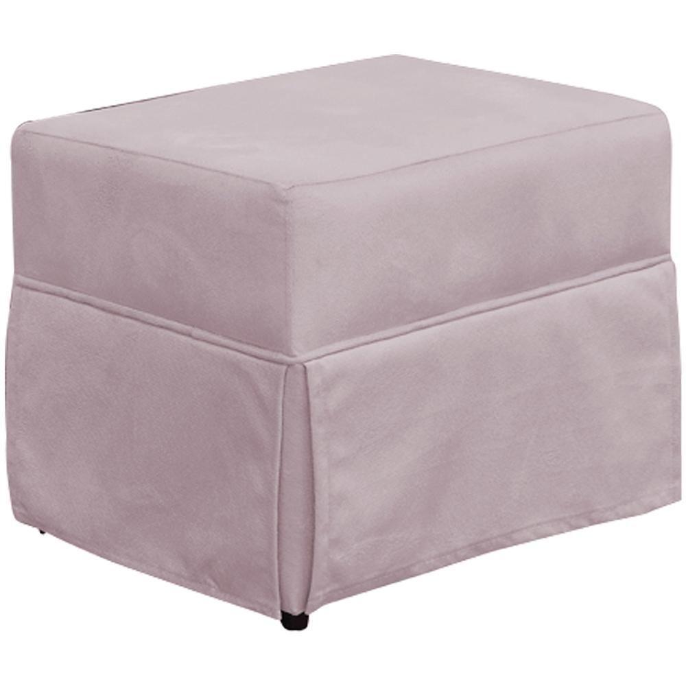 Poltrona E Puff Helena P02 Capitonê Suede Rosê - 5