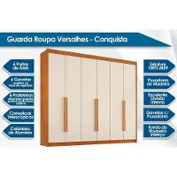 Guarda Roupa Casal 6 Portas e 6 Gavetas Versalhes Cinamomo/Off White - Conquista - 6