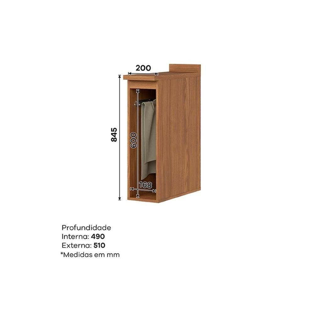 Balcão de Cozinha Requinte c/Porta Toalha c/Tampo 20cm Nature - Henn - 3