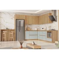 Balcão de Cozinha Modulado Rainha 1 Porta c/Tampo 40cm Nature/Verde - Nesher