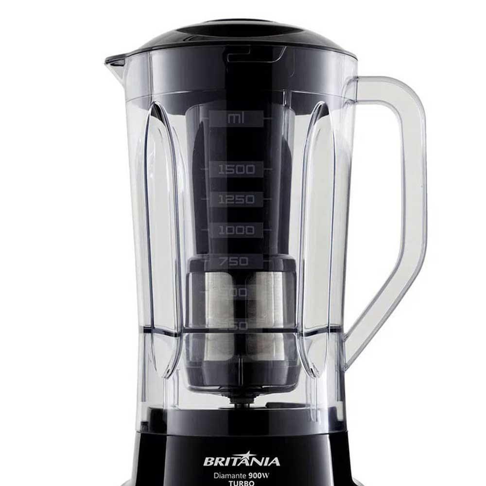 Liquidificador Britânia Diamante 800 Com 4 Velocidades E Jarra 2,6 Litros Preto 110V - 4