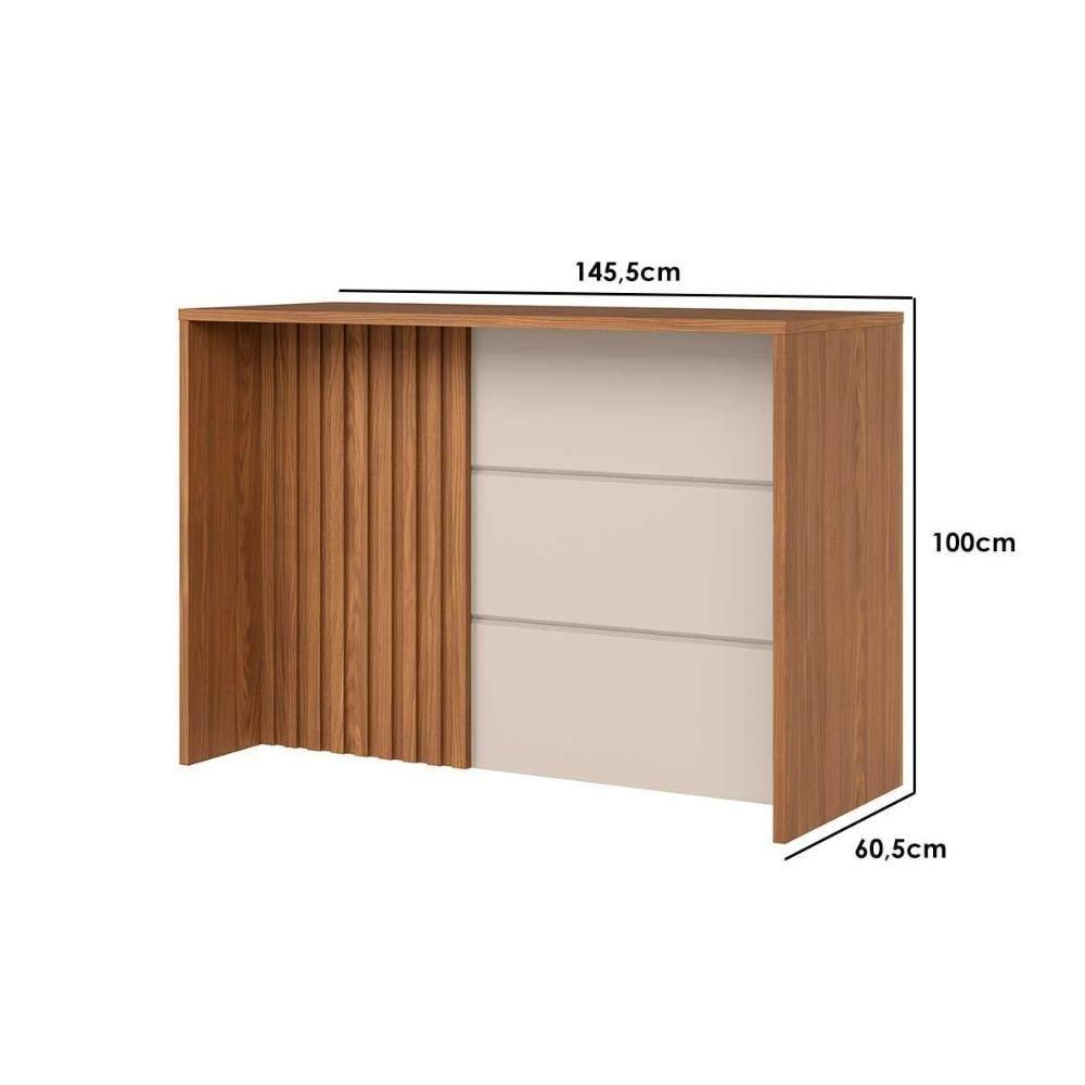 Bancada Ilha Cozinha  Gourmet Requinte Branco - Henn - 3