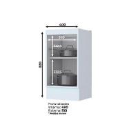 Bancada Ilha Cozinha Gourmet Americana c/ 3 Portas 145cm Cinza - Henn - 3
