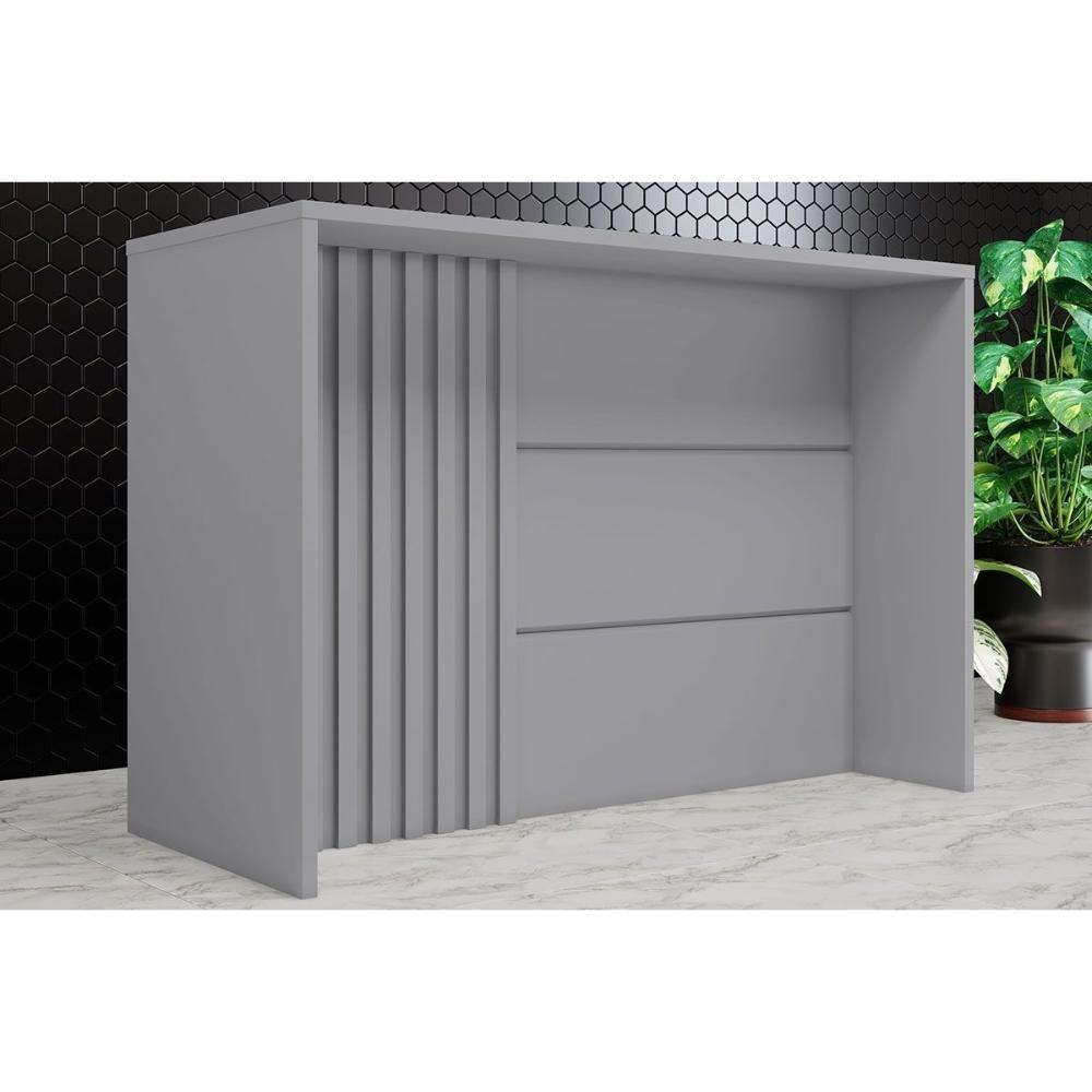 Bancada Ilha Cozinha  Gourmet Americana Cinza - Henn - 1