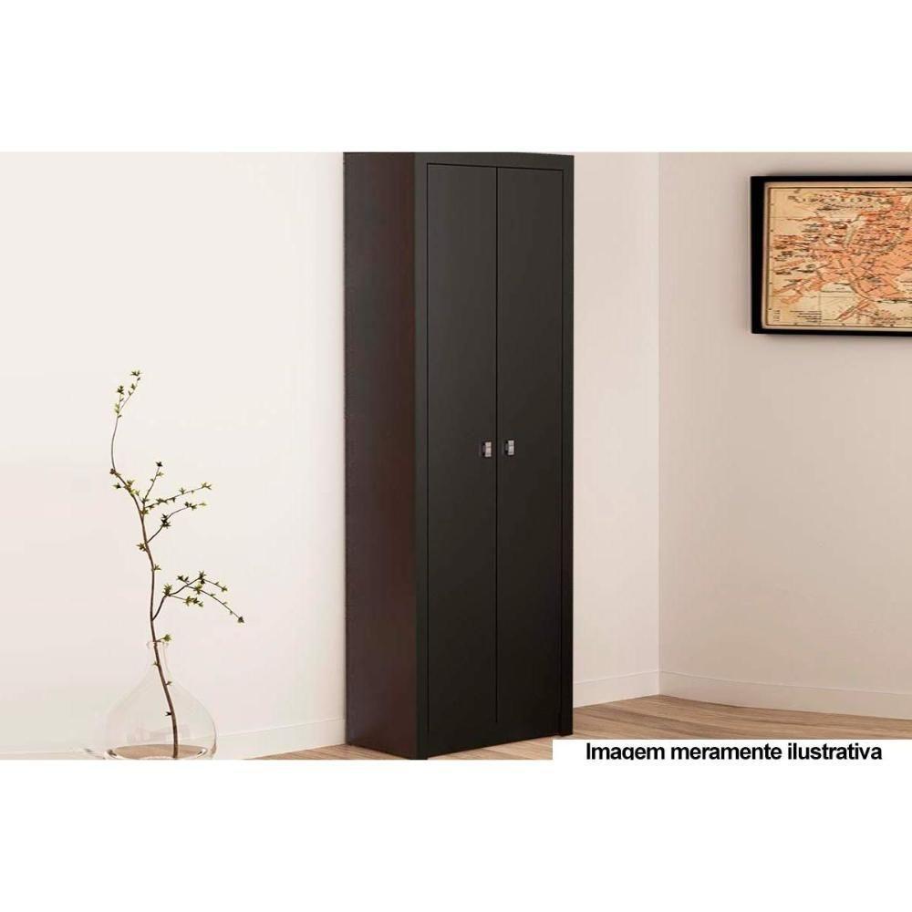 Armário de Escritório ME4105 c/ 2 Portas Preto - Tecno Mobili - 7