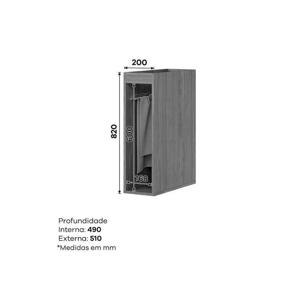 Bancada Ilha Cozinha Balcão Gourmet Requinte c/ 3 Portas 145cm Nature/Areia - Henn - 3