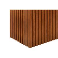 Mesa de Sala Jantar Canes c/Tampo Madeirado Vidro Curvo 170x90cm Cedro/Off White - DJ Móveis - 2