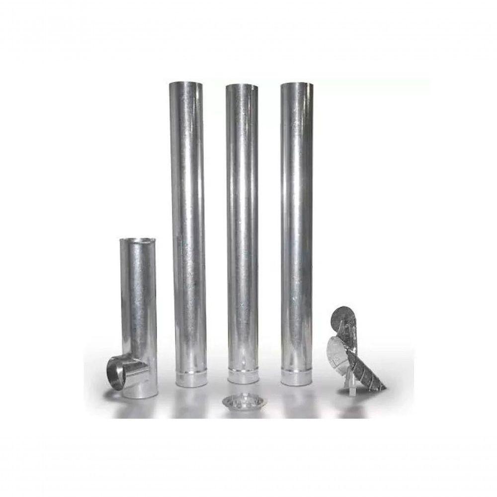 Kit Chaminé Para Fogão A Lenha Com 6 Peças - 1