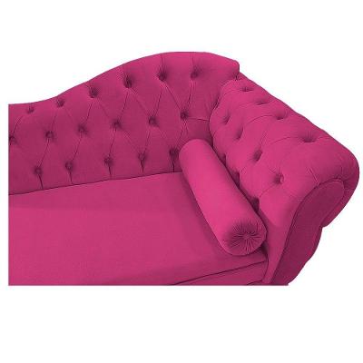 Recamier Diana 140cm Lado Esquerdo Suede Pink