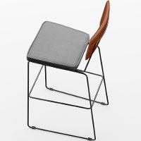 Kit 02 Banquetas Altas Camel Linho Cinza - 3