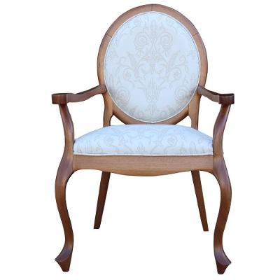 Poltrona Decorativa Base Madeira Maciça Adrie Gran Belo
