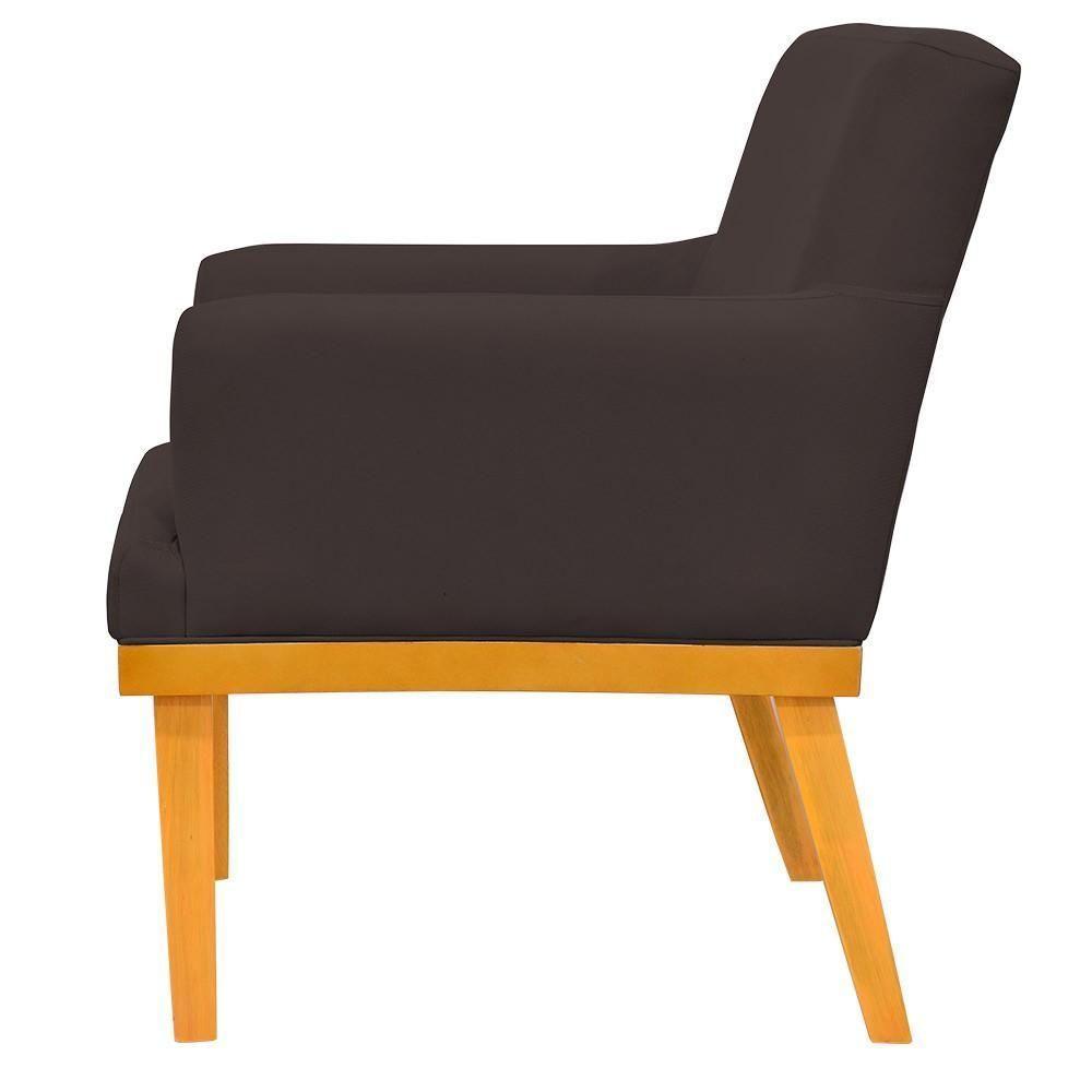 Kit 02 Poltronas Base Mel Beatriz W01 Corano Marrom - 3