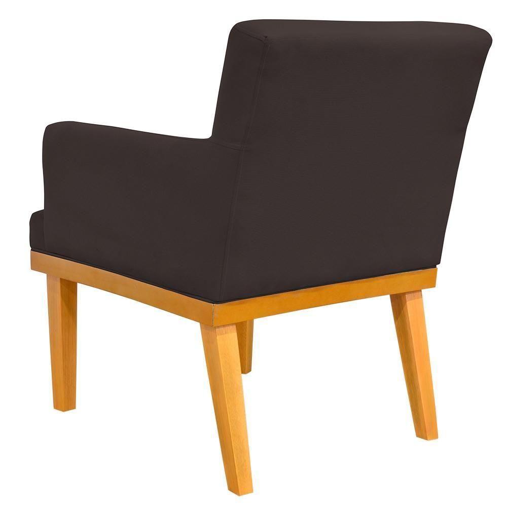 Kit 02 Poltronas Base Mel Beatriz W01 Corano Marrom - 4
