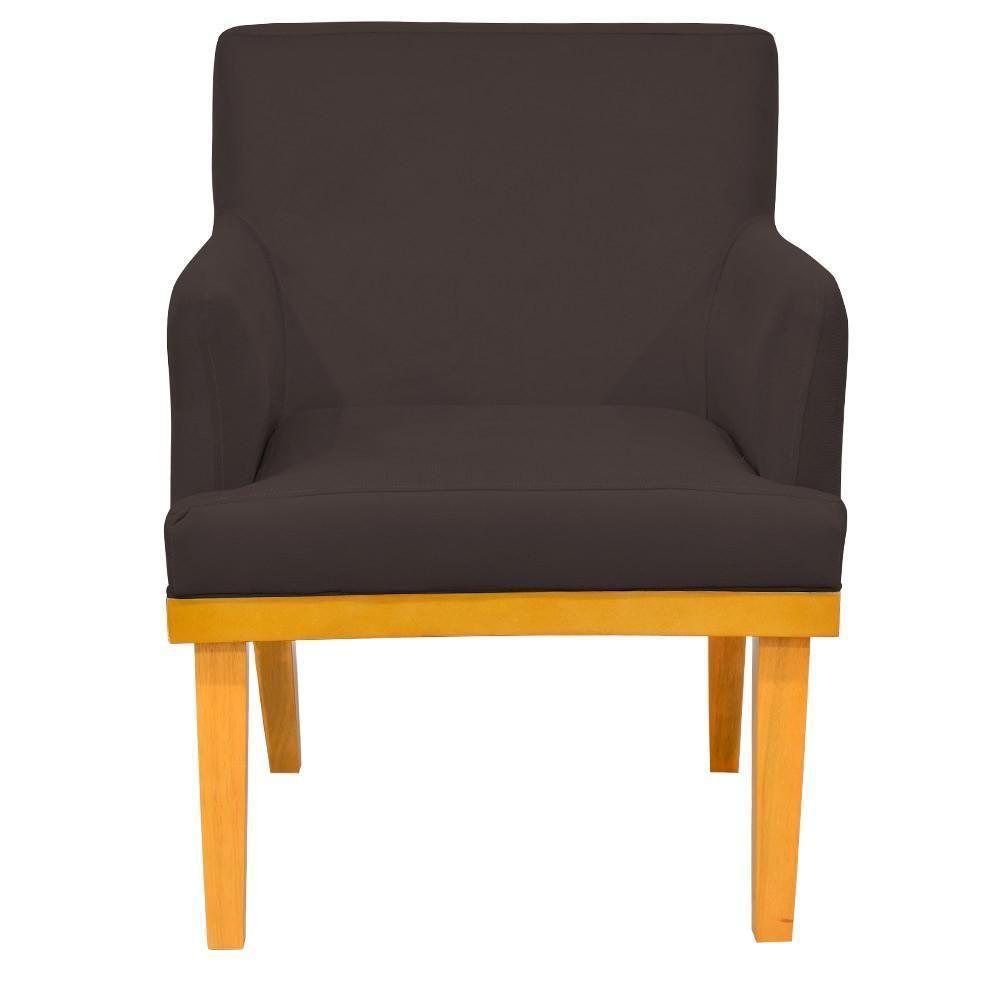 Kit 02 Poltronas Base Mel Beatriz W01 Corano Marrom - 5