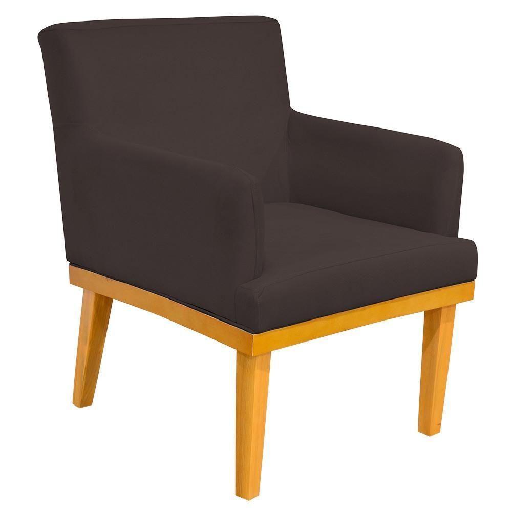 Kit 02 Poltronas Base Mel Beatriz W01 Corano Marrom - 6