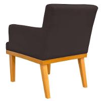 Kit 02 Poltronas Base Mel Beatriz W01 Corano Marrom