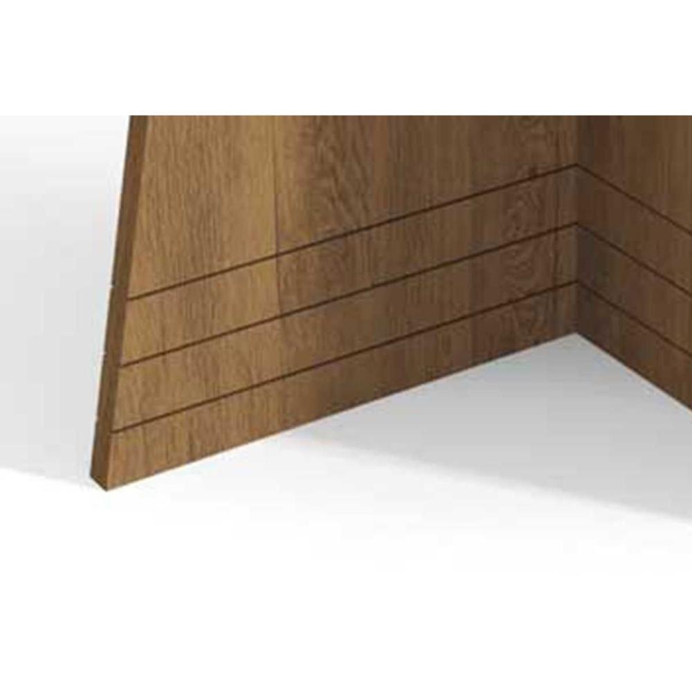 Mesa de Sala Jantar Lótus + Tampo Madeirado c/ Vidro 80x120cm Freijó/Off White - Kappesberg - 2