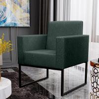 Poltrona Para Sala E Recepção Base Fixa De Metal Helô Verde Musgo - 9