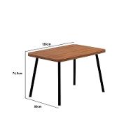 Mesa De Sala Jantar Stellar 1598 Aço Com tampo 120x80cm Petra rose Carraro - 3