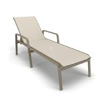 Kit 2 Espreguiçadeiras Piscina Alumínio Fendi Tela Bege - 5