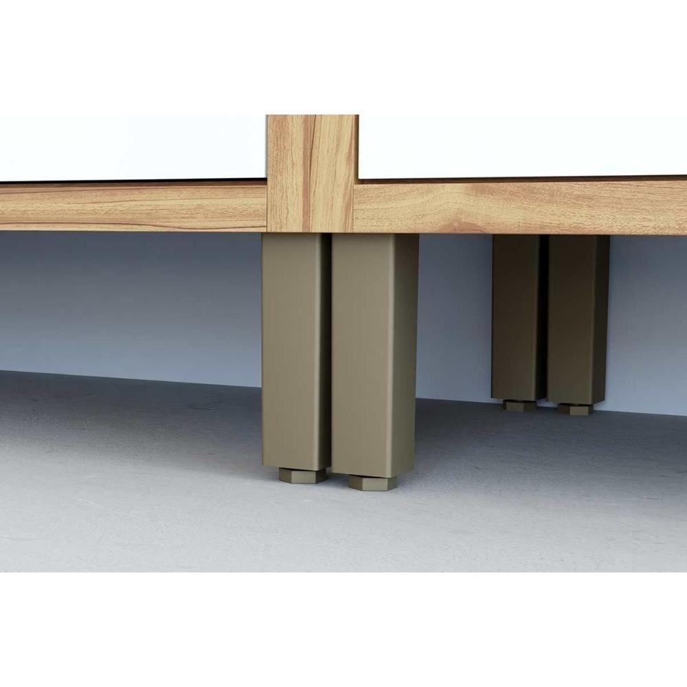 Balcão De Cozinha Modulado Syrah 2 Portas E 3 Gavetas C/ Tampo 120cm Amendoa/off White - Ronipa - 3