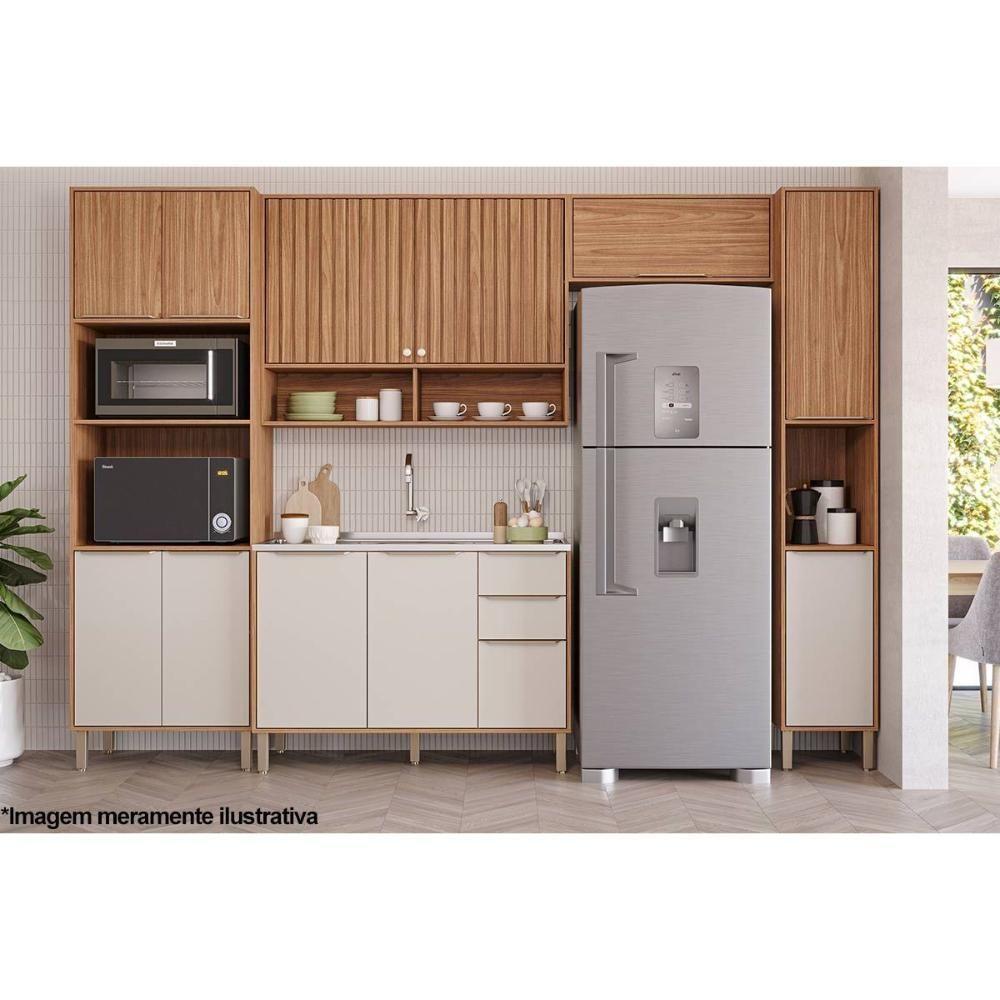 Balcão de Cozinha Esplêndida 3 Portas e 2 Gavetas s/Tampo 120cm Freijo/Off White - MGM - 2