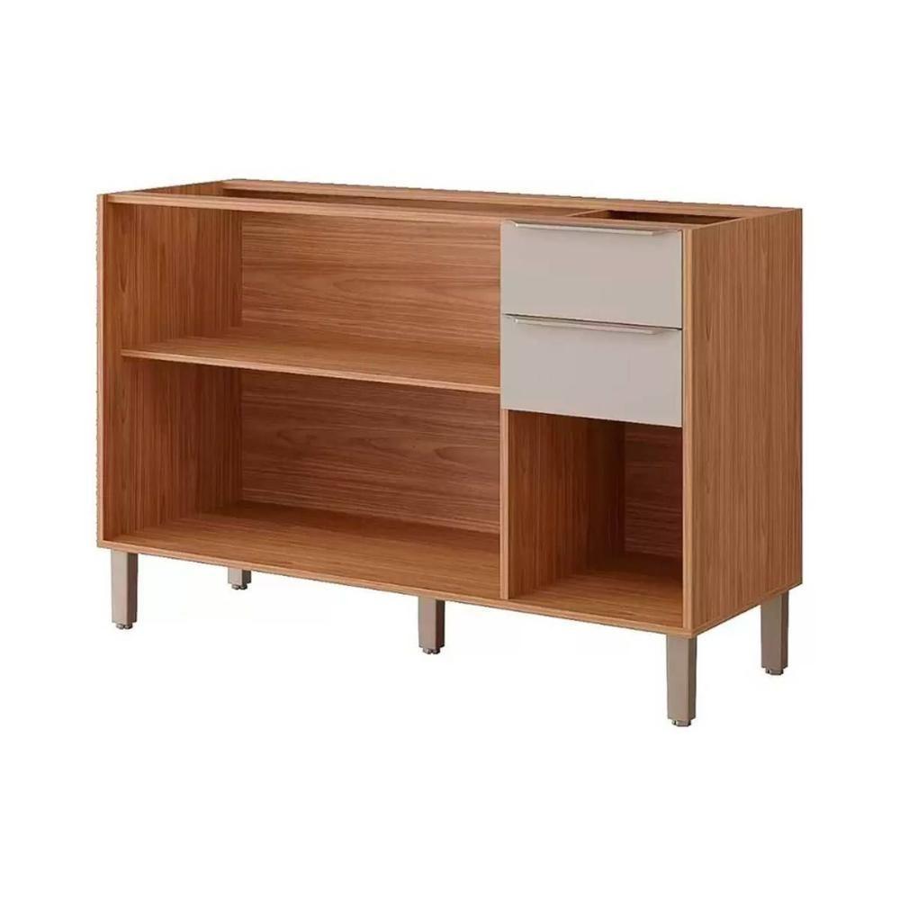 Balcão de Cozinha Esplêndida 3 Portas e 2 Gavetas s/Tampo 120cm Freijo/Off White - MGM - 3