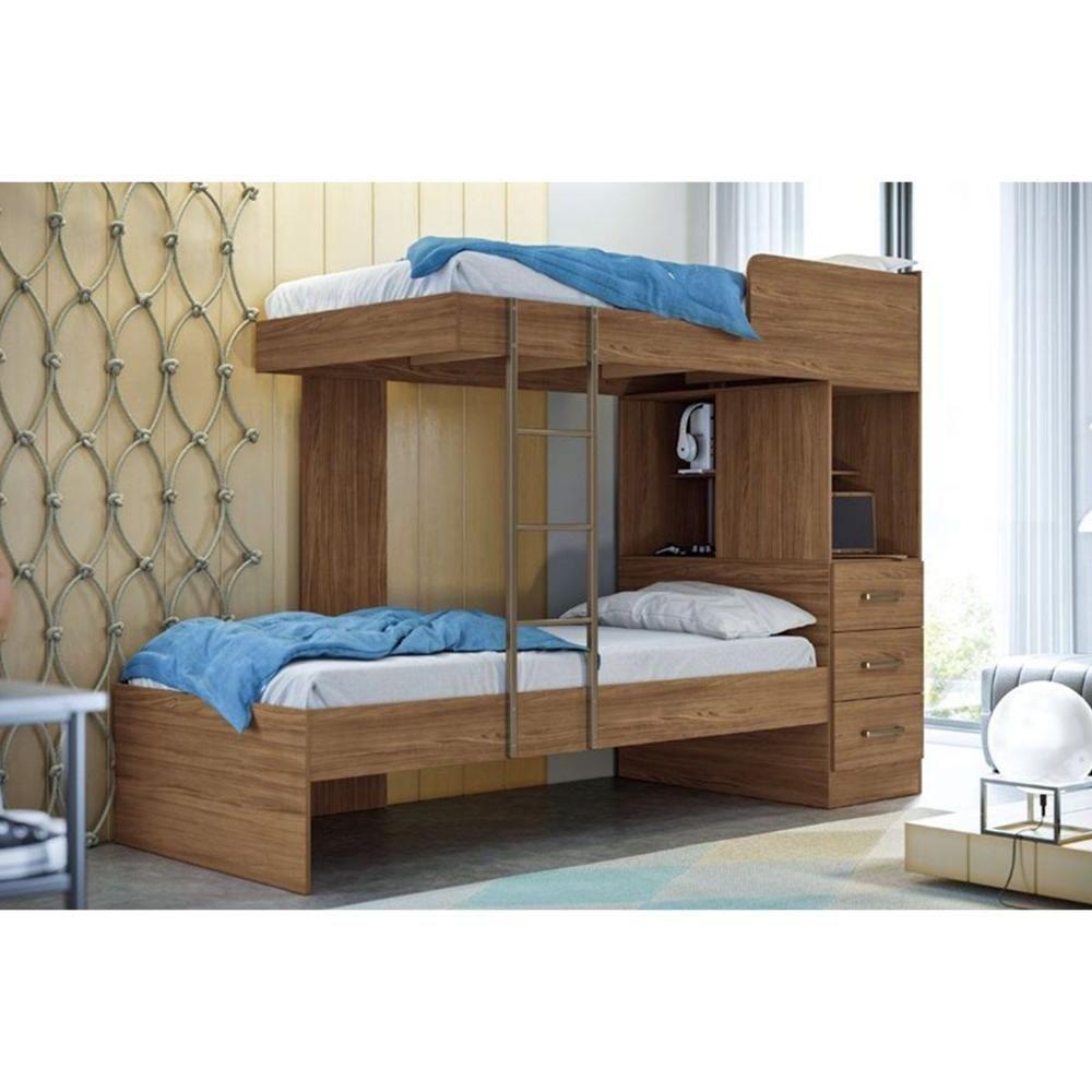 Beliche Multifuncional Havana Plus 3 gavetas Jatobá - Santos Andirá - 1