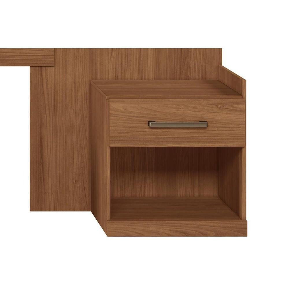 Cabeceira Cama Box Madeirado Cor Jatoba Casal com Gavetas Plus Jatoba - Santos Andirá - 2