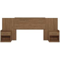 Cabeceira Cama Box Madeirado Cor Jatoba Casal com Gavetas Plus Jatoba - Santos Andirá - 4