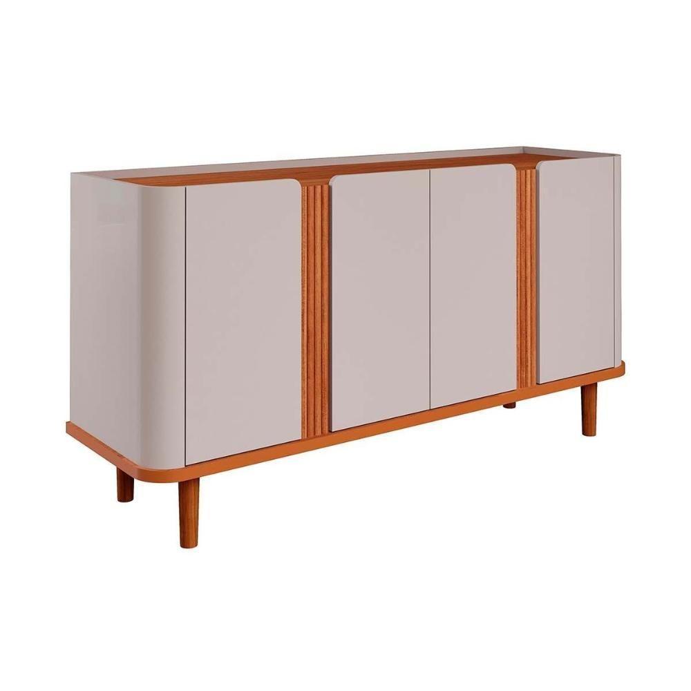 Buffet de Sala Jantar Eva 4 Portas Cinamomo/Off White - Cimol - 1