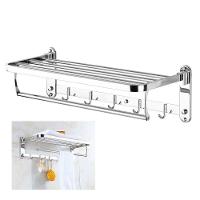 Toalheiro Varal Suporte Roupa Prateleira Inox Porta Toalha - 1