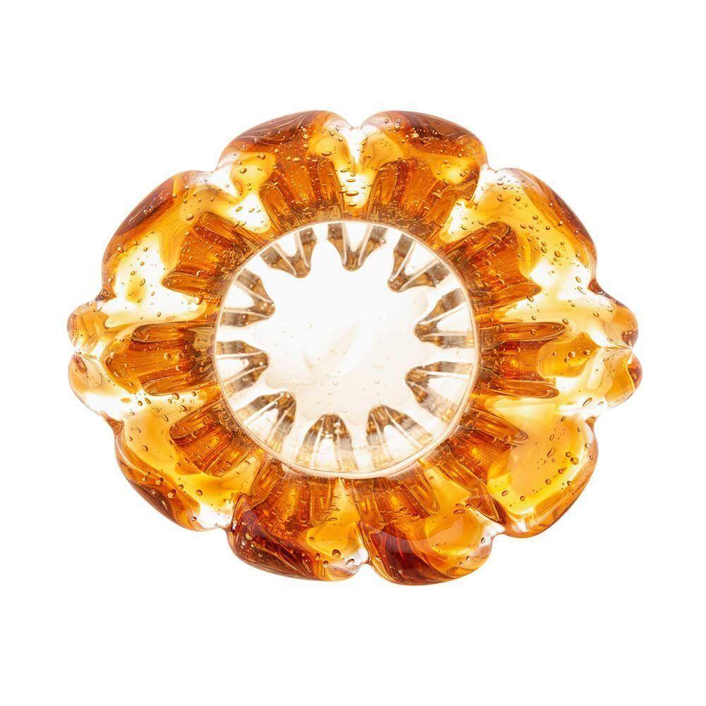 Vaso De Vidro Murano Italy Ambar Lyor 15x12x12,5cm - 5