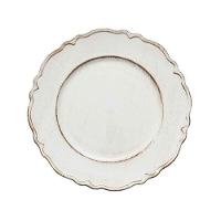 Sousplat Patinado Plástico Moon Branco Lyor 33cm - 1