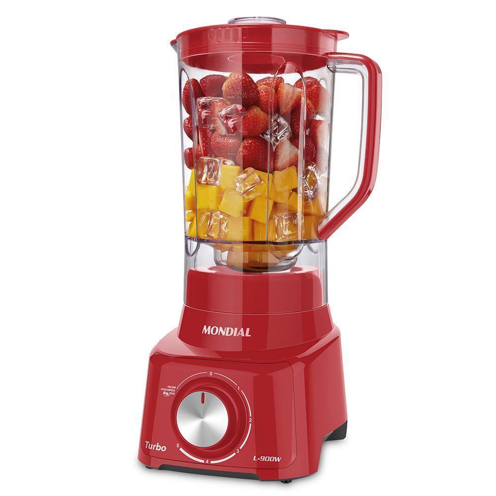 Liquidificador Mondial Turbo L-900 Vermelho 127V - 1