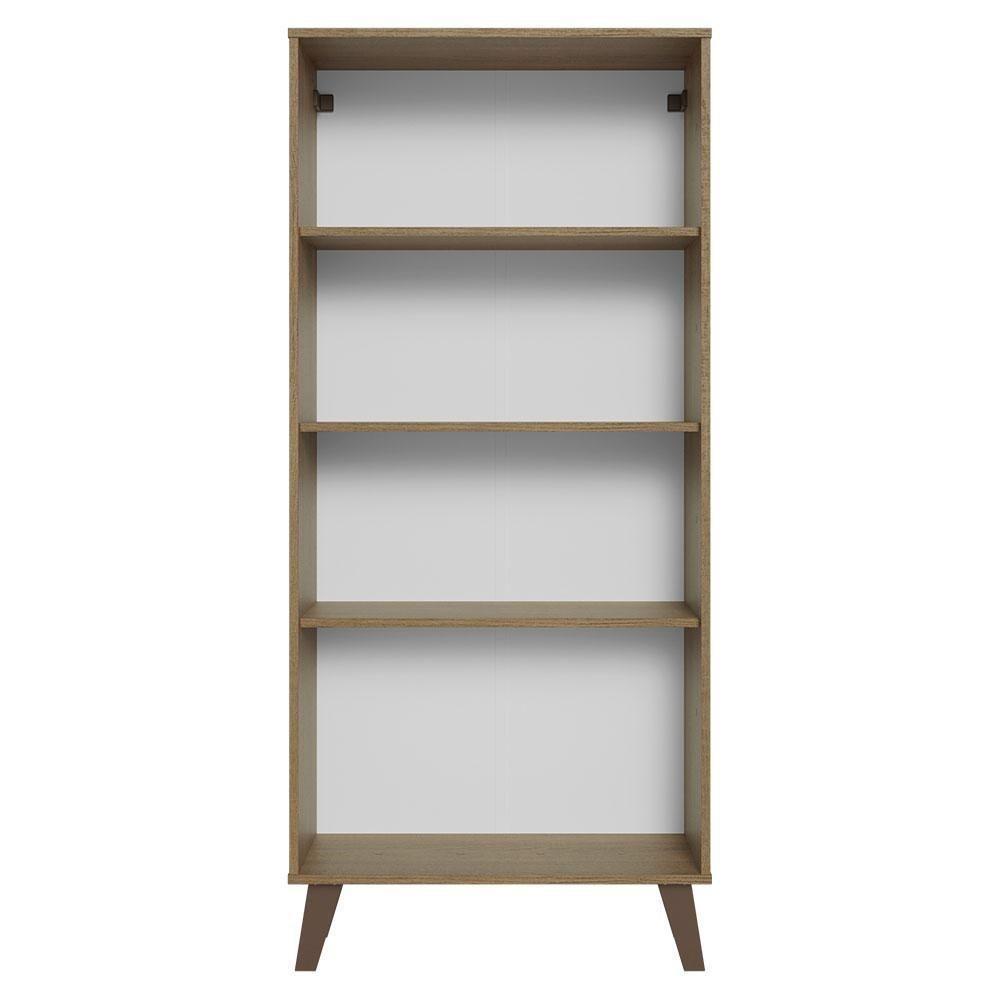 Cristaleira 70 Cm 2 Portas De Vidro Com Pés Trapézio Rustic/marrom Madesa Rustic/marrom - 10