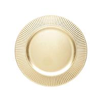 Sousplat De Mesa Redondo Primer Dourado Plástico Lyor 33cm - 1