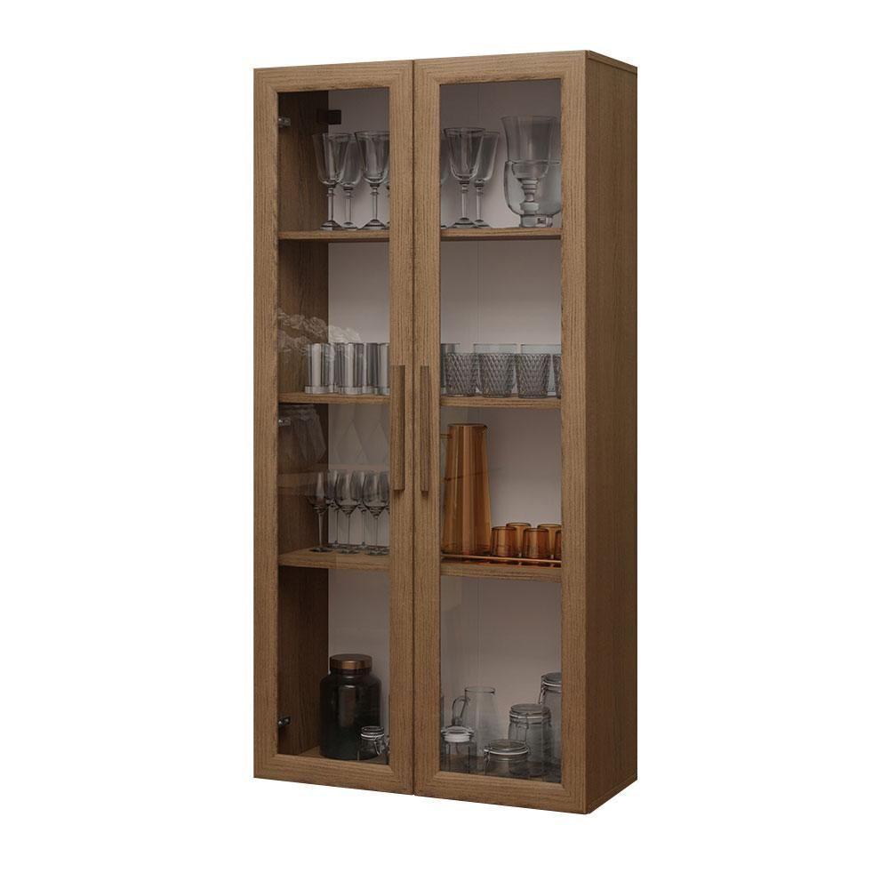 Cristaleira Suspensa 70 Cm 2 Portas De Vidro Rustic Madesa Rustic - 3