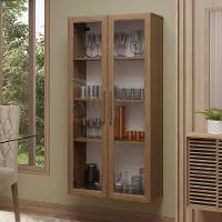 Cristaleira Suspensa 70 Cm 2 Portas De Vidro Rustic Madesa Rustic - 1