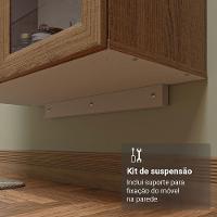 Cristaleira Suspensa 70 Cm 2 Portas De Vidro Rustic Madesa Rustic - 5